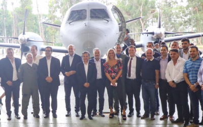 Lewandowski participó del vuelo inaugural Buenos Aires – Rosario – Reconquista